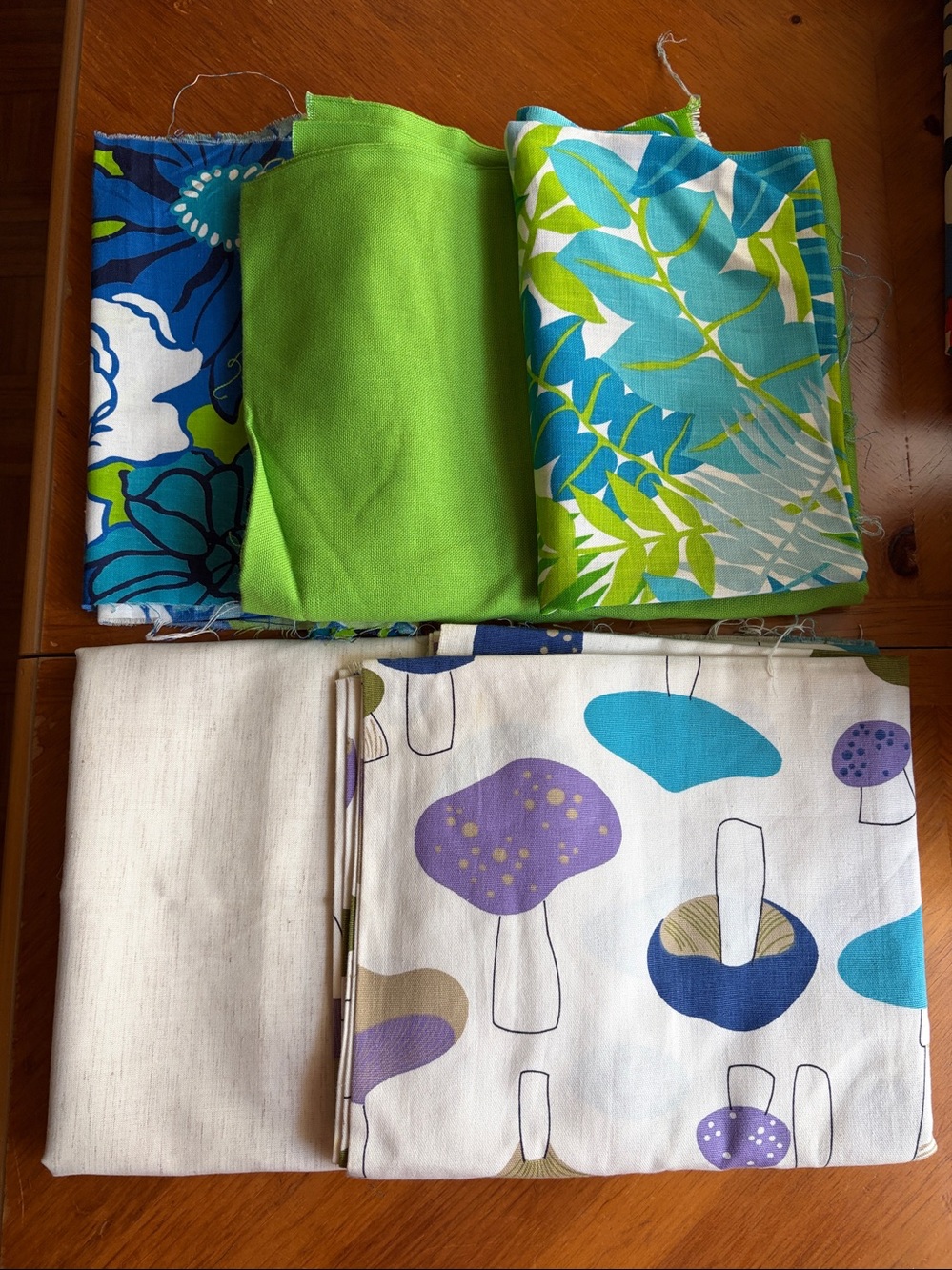 Fabric set 44”x50”+44”x25”+40”x10”+40”x10”+44”x80”+60”x36” Linen